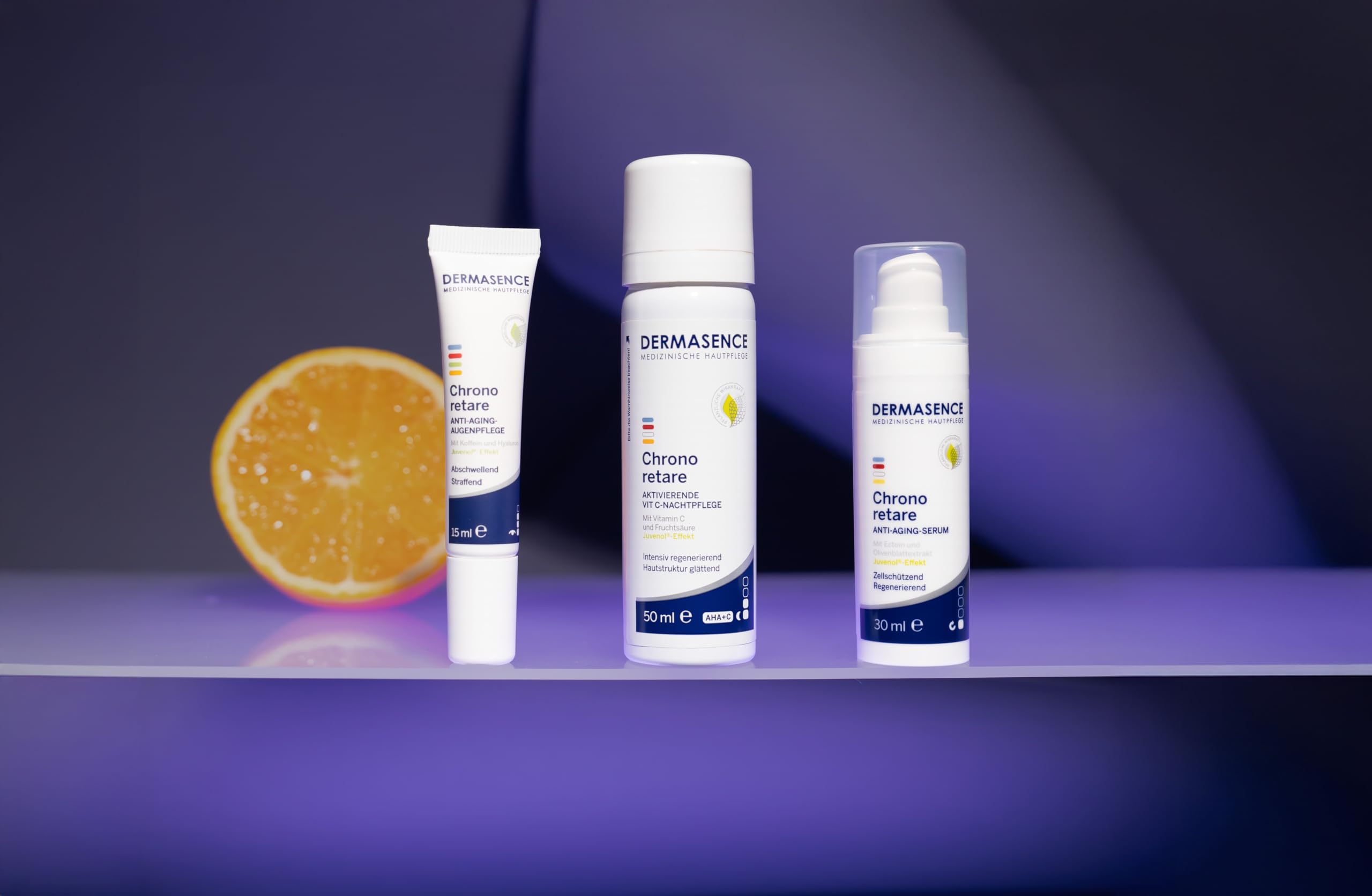 DERMASENCE Chrono retare Anti-Aging Serum, 30 ml | Siero viso anti-età con acido ialuronico, ectoina ed estratto di foglie d'olivo, idratante per pelle matura
