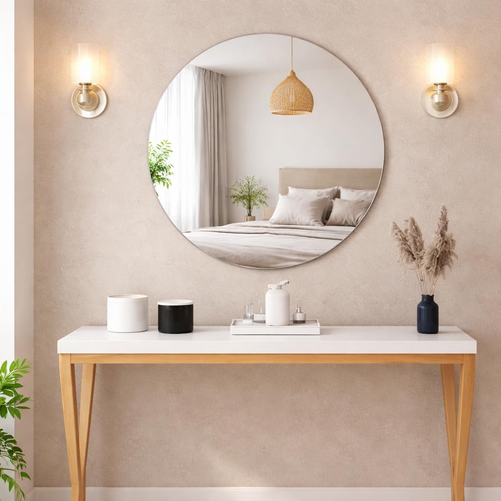 NEVEX LED Wall Mirror - Frameless Vanity Mirror with Light -11