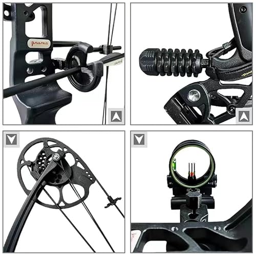 Pandarus Compound Bow Draw Weight 0-70 Lbs For Pull Beginner And Intermediate Archer Fully Adjustable 19.25"-31" With All Accessories, Ibo 320 Fps New 2023(Camouflage Right Handed Basic Version) #TOP4