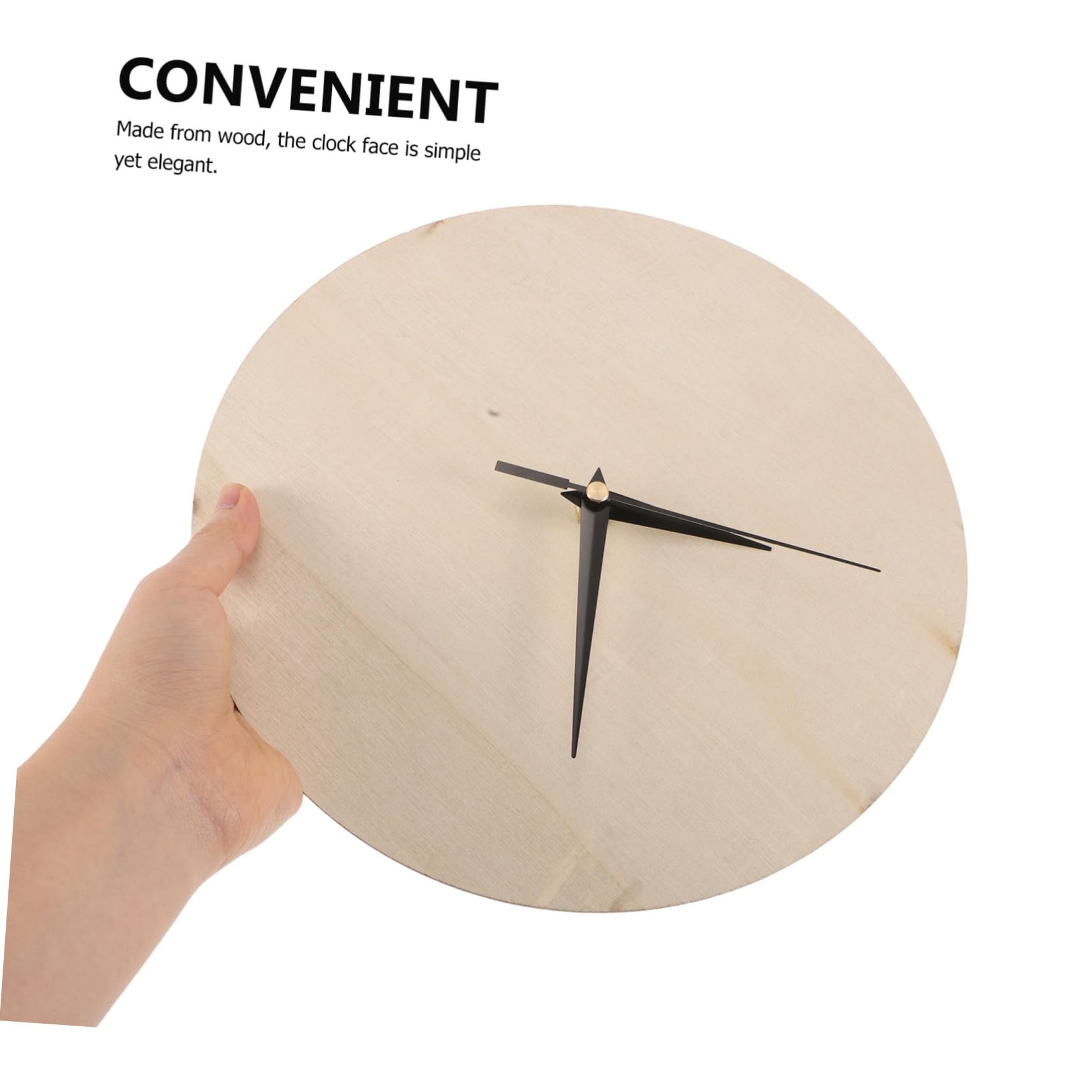 Quadrante Orologio Fai da Te Rotondo in Legno Beige