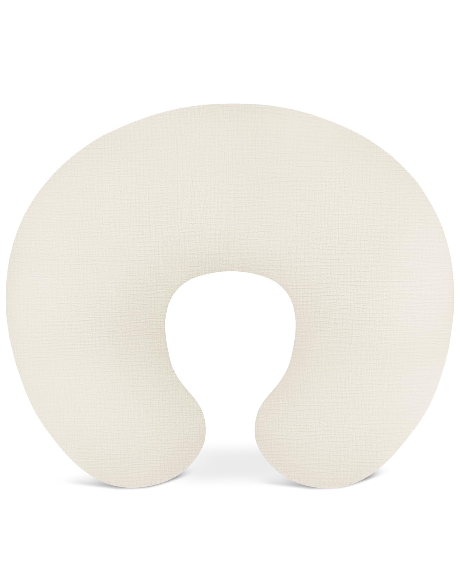 Wimist Nursing Pillow Covers, Muslin Nursing Cover for Breastfeeding Pillows, Comfortable for Baby Girls and Boys (Pale Yellow)