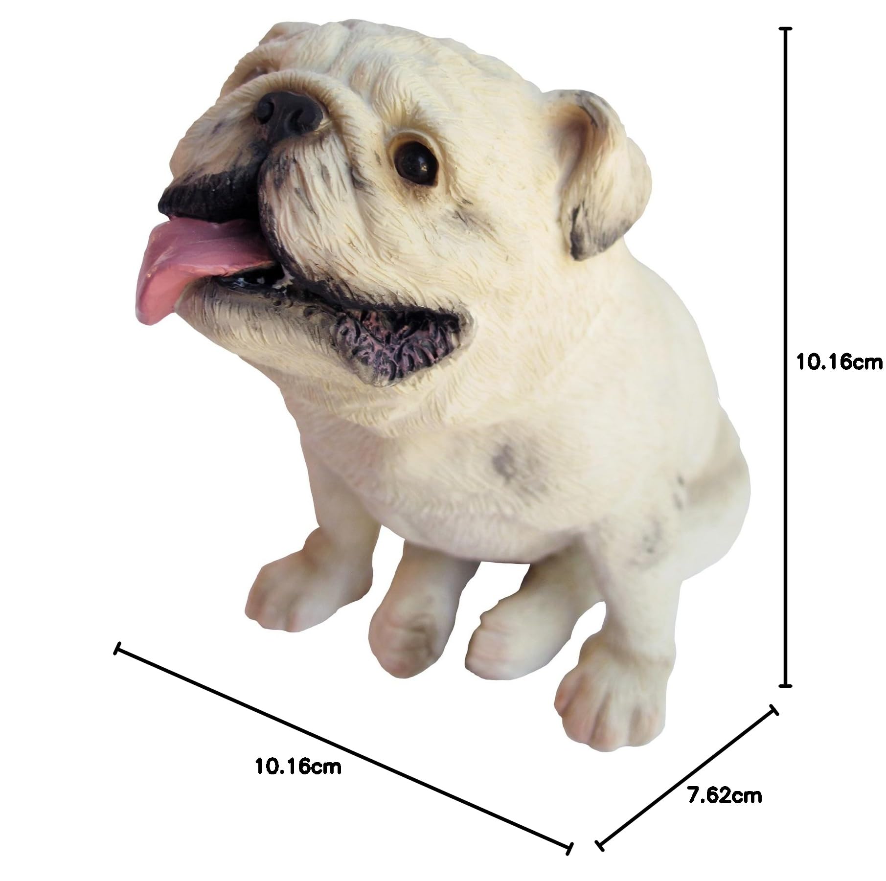 Amazon.co.jp: Sandicast Sculpture, Medium, Sitting White Bulldog 