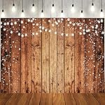 LTLYH 7x5ft Brown Wood Photography Backdrop Photographers Brown Photo Backdrop Retro Wood Wall Backdrop Baby Shower Birthday Party Banners Backdrop 216 - Image 2