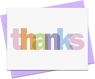 Thank You Cards, Colorful Printed Thanks with Envelopes for Wedding, Bridal Shower, Baby Shower, Graduation, Business, Birthday, All Occasion. A Note to say Thanks. (Amethyst Purple)