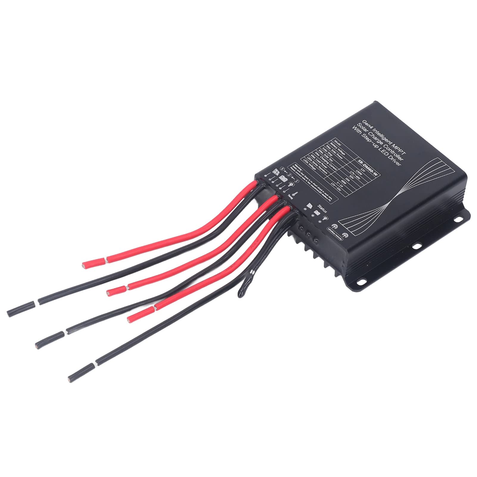 Controlador De Carga Solar MPPT, 20A 12V Auto IP67 Regulador De Batería De Panel Solar A Prueba De Agua Con Controlador De Paso LED Regulador Inteligente De Batería Para Sistema Solar Caravana Barco