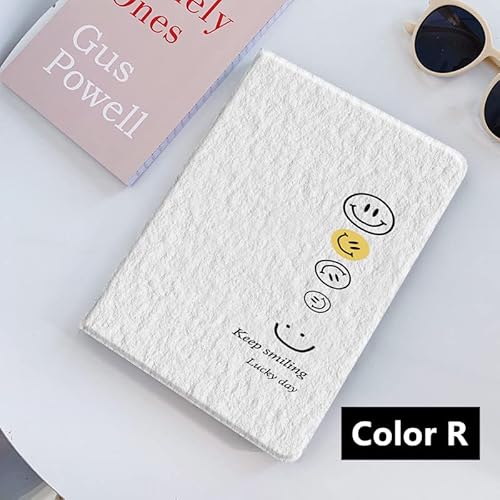 iPad9 iPad8 iPad7 iPad 10.2 インチ ケース 花柄 Apple pencil 収納可能 ブック式 iPad Air3 iPad Pro 10.5 カバー 柄付き 可愛い レディース 柄物 イラスト 印刷 プリント (Color R)