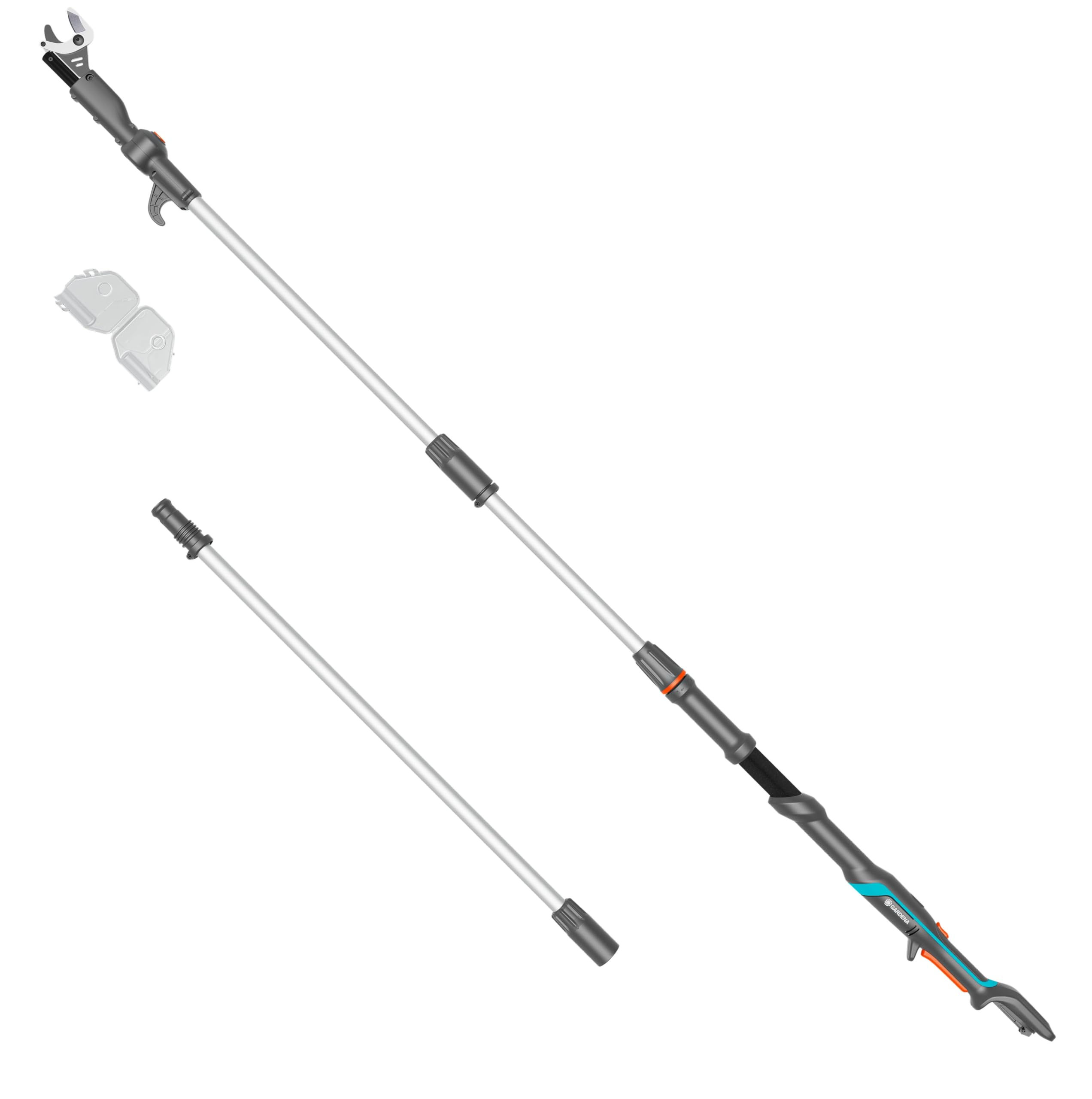 Gardena Coupe-Branches télescopique HighCut 360/18V P4A - sans Chargeur ni Batterie: Portée Jusqu’à 5 m, Tête rotative, Ergonomique, Écran LED, sans Fil (14776-55)