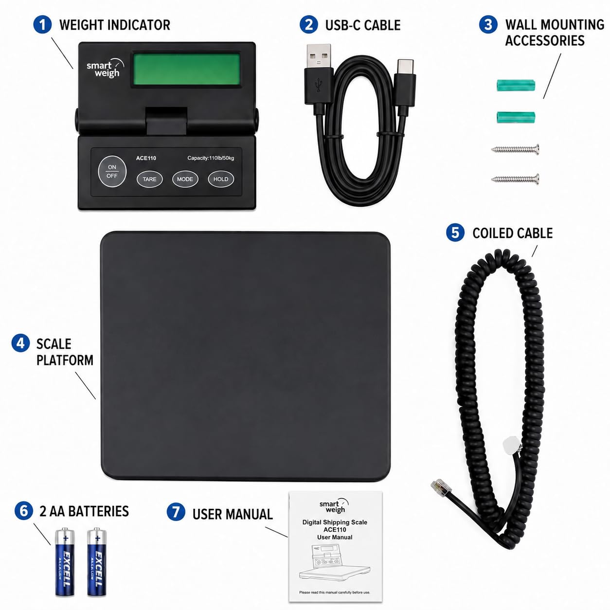 Digital Shipping Scale - Weigh Up to 110 lbs -2 Digital Shipping Scale - Weigh Up to 110 lbs -2
