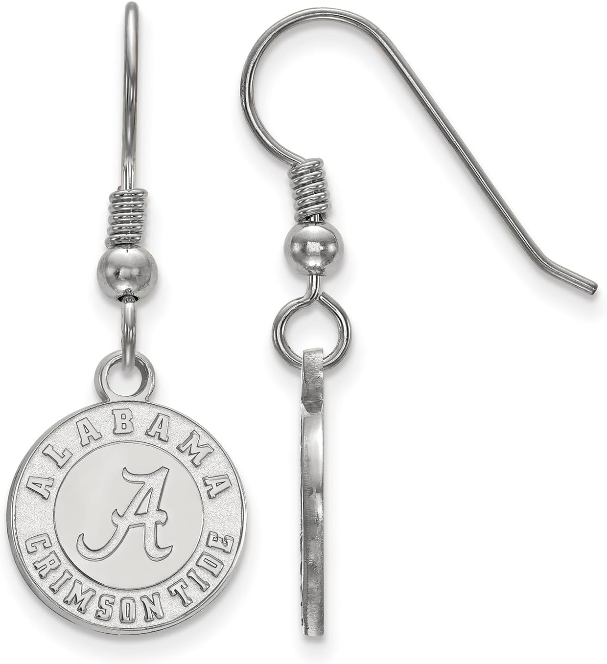 Alabama Small (1/2 Inch) Dangle Earrings Wire (Sterling Silver)