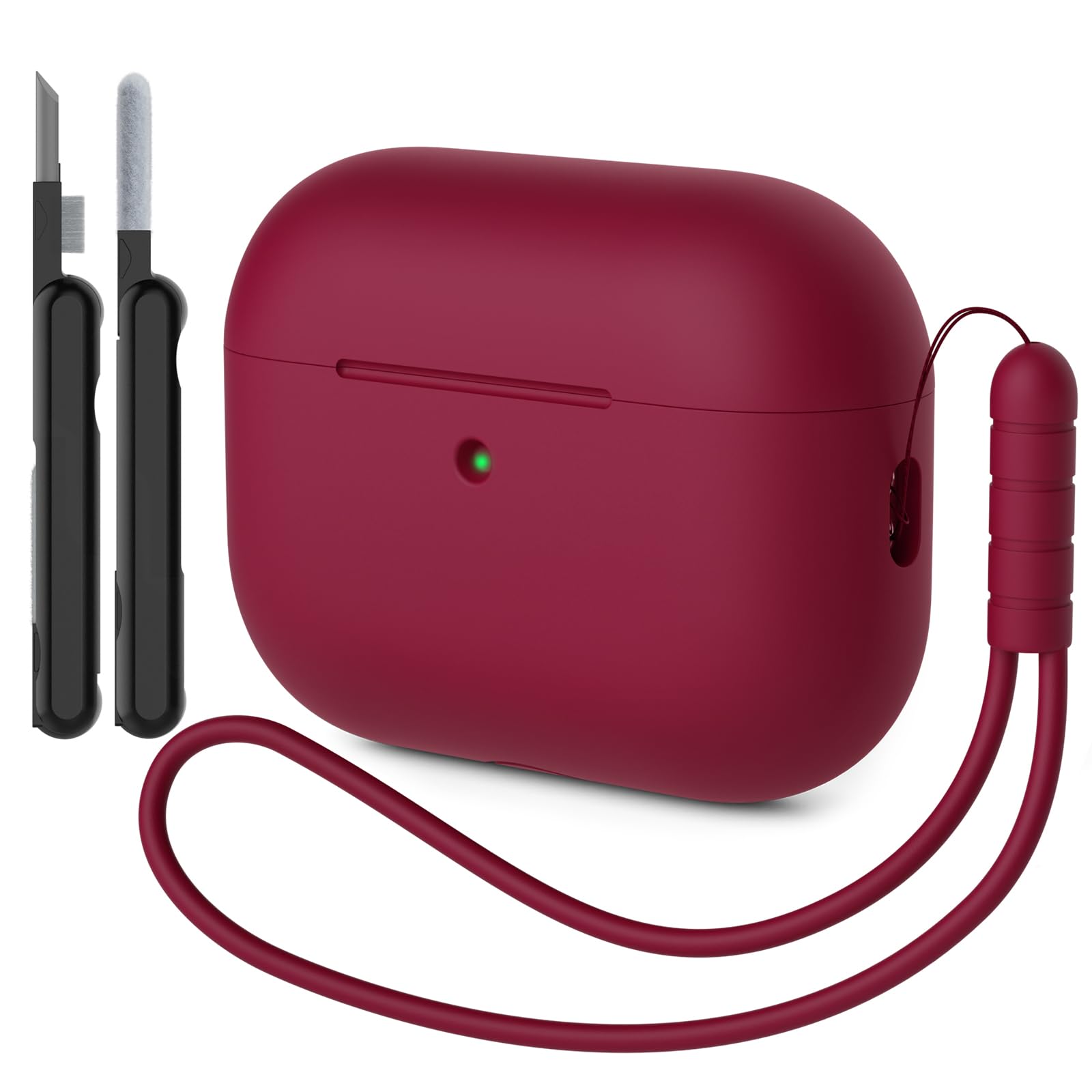 Funda para AirPods Pro 3 (2025) Case Cover, Anti-rasguños Fundas Protectora de Silicona Compatible con Airpods Pro 3.ª Generación con Kit de Limpieza e Lanyard de Silicona, Cloud Grey — view 32