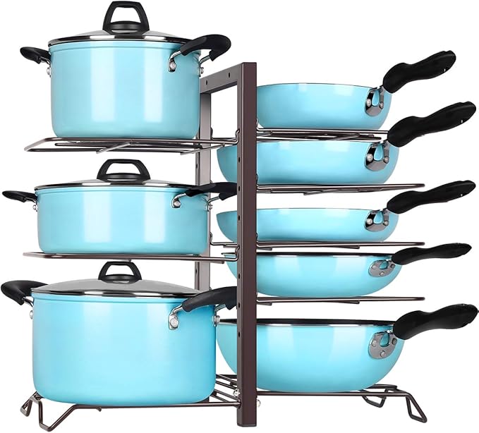 TomCare Pan Organizer Pot Rack Organizer Kitchen