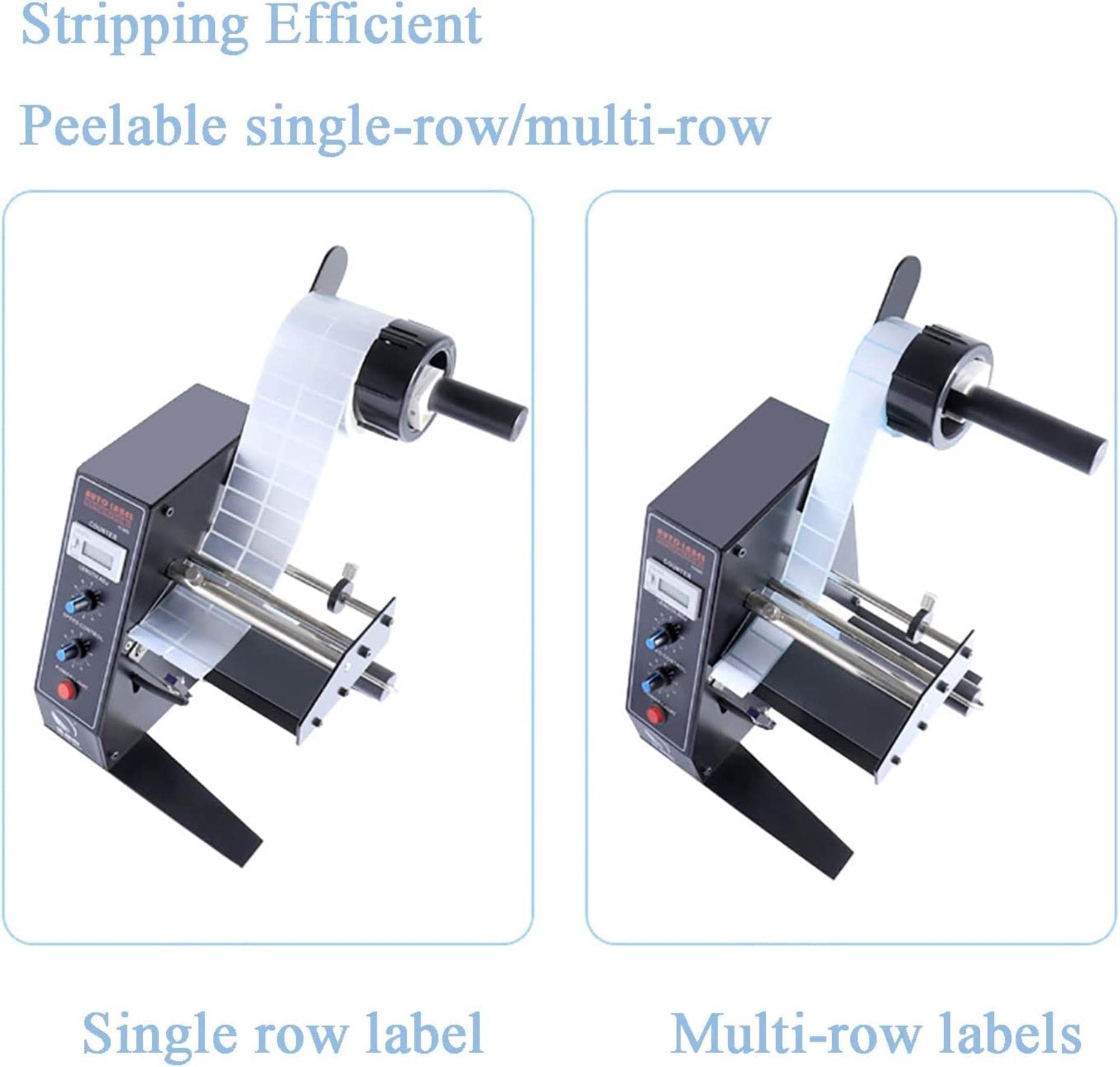Distributore di Etichette, separatrice Automatica Stripper, velocità Regolabile, conteggio Automatico 0-999999, per la Lavorazione degli Alimenti