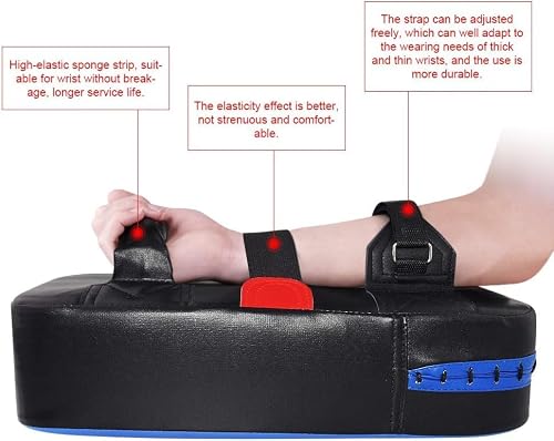 TLBTEK Taekwondo Kick Pad and 2 Curved Punching Mitts Set,PU Muay Thai Pads, MMA Karate Kid Toddler Boxing Set Kickboxing Training Pads Martial Arts Punching Pads Strike Kicking Shield(3 PCS)-Blue