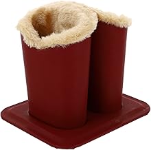 Operitacx Glasses Holder, PU Leather Glasses Holder, Plush Lining, Double Glasses Stand - Anti-Scratch Glasses Stand, Glasses Stand, Sunglasses Display for Bedside Table, Picture 3