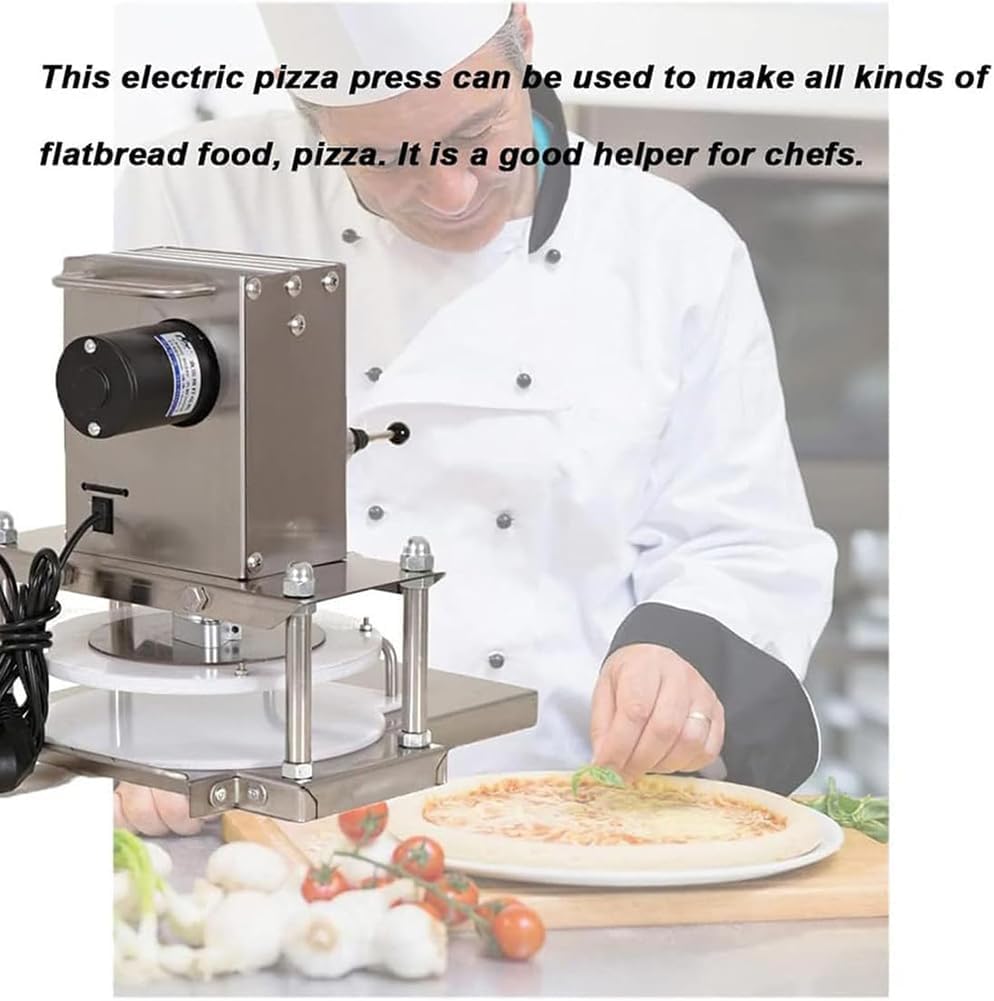 Pressa per Pasta Elettrica Professionale Regolazione Spessore,Facile da Pulire & Usare,Adatto per la preparazione di tortillas, pizzerie e panetterie