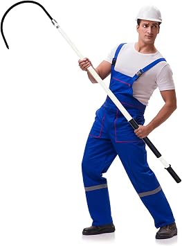 Electrician Rescue Hook Portable High Voltage Portable Rescue Hook Hot Stick 10 35 110 220 KV, Professional Insulated Safety Rescue Pole, Safety Anti-Electrocution Rescue Hook for Fire Electrician, Em