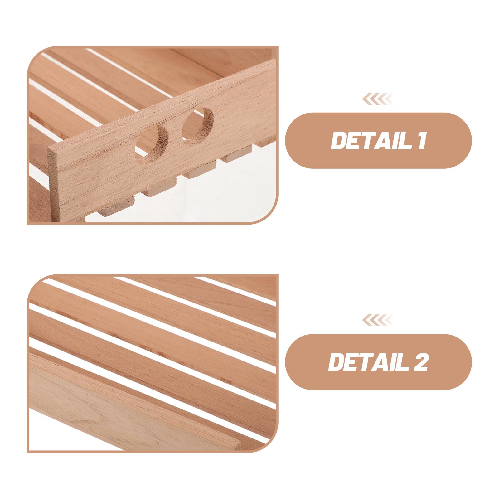 Tablett aus spanischem Zedernholz – Braune Schublade für Zigarren – Tisch-Humidorhalter aus Holz – Zigarrenaufbewahrungstablett zum Schutz der inneren Struktur des Humidors