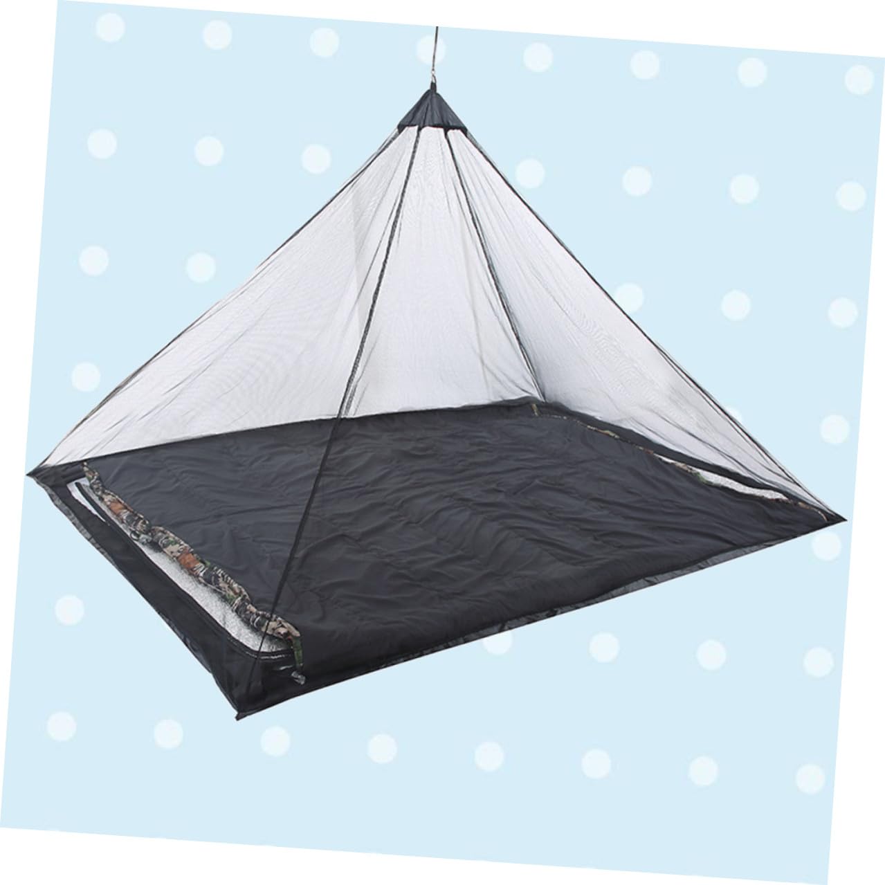 BESTonZON Zanzariera Portatile Triangolare per Esterno Leggera e Traspirante per Campeggio Escursionismo Giardino e Balcone Nero