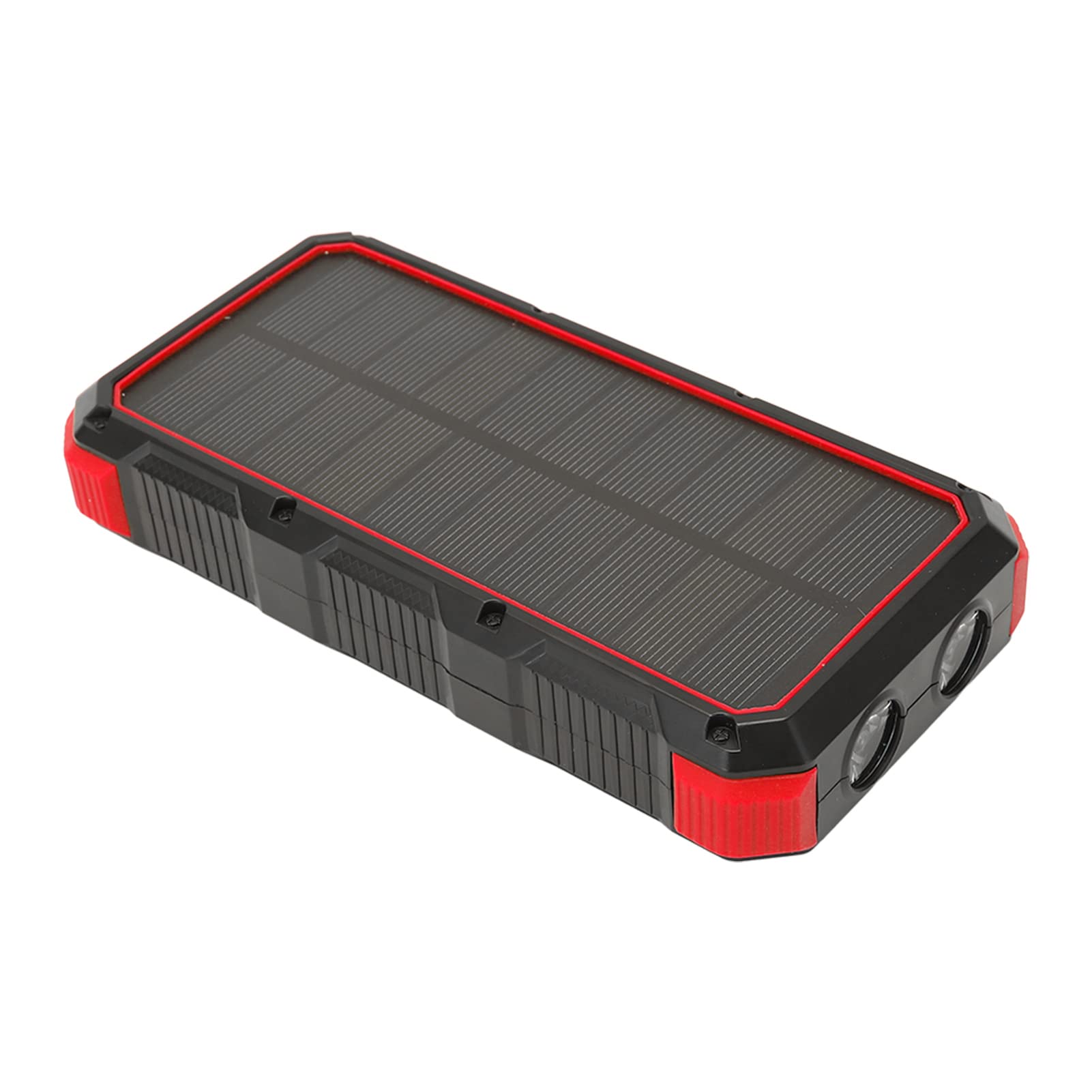 Rengue Cargador solar portátil, batería portátil, carga rápida inalámbrica para camping y uso al aire libre, material ABS, suministros de iluminación Nan de 36800 mAh (rojo)