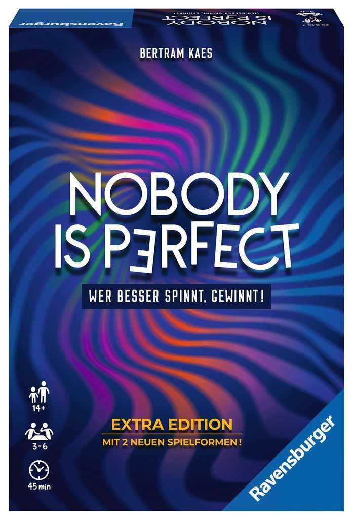 Ravensburger 26846 Nobody is Perfect Extra Edition Communicative Card Game, New Year's Eve Game for The Whole Family, Game for Adults and Teenagers from 14 Years, for 3-6 Players