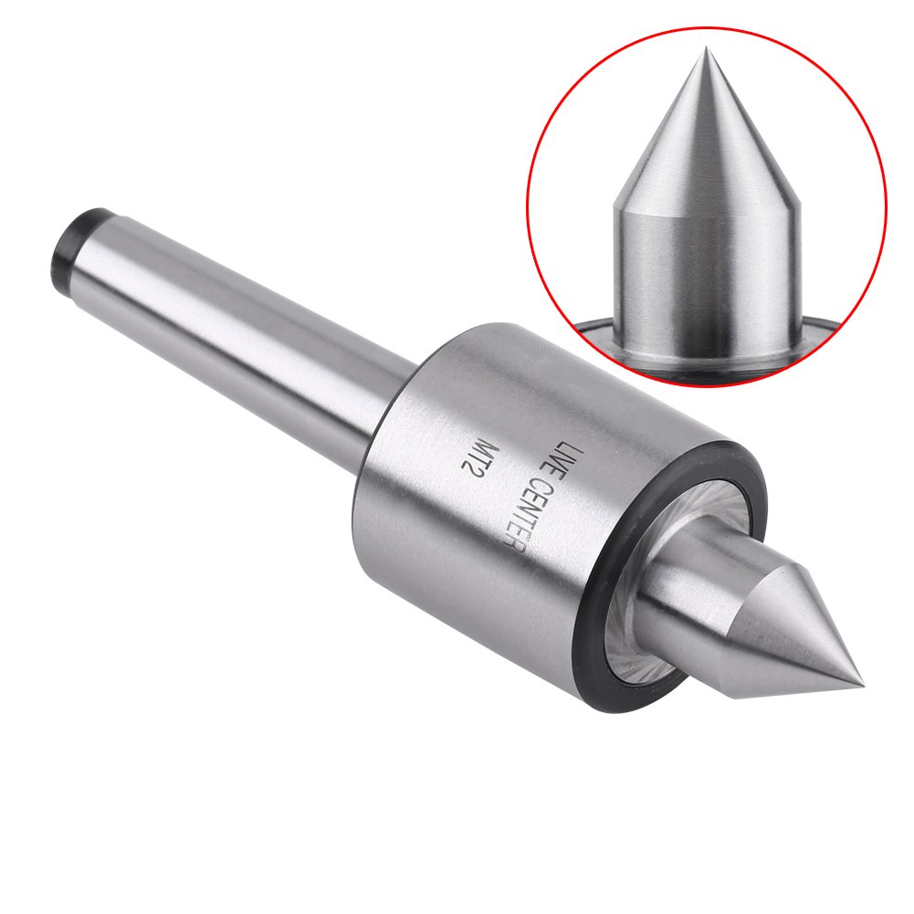 Heavy Duty MT2 Live Center, 1pc MT2 Precision Rotary Live Revolving Milling Center Taper Metal Work Lathe Tool for High Speed Turning