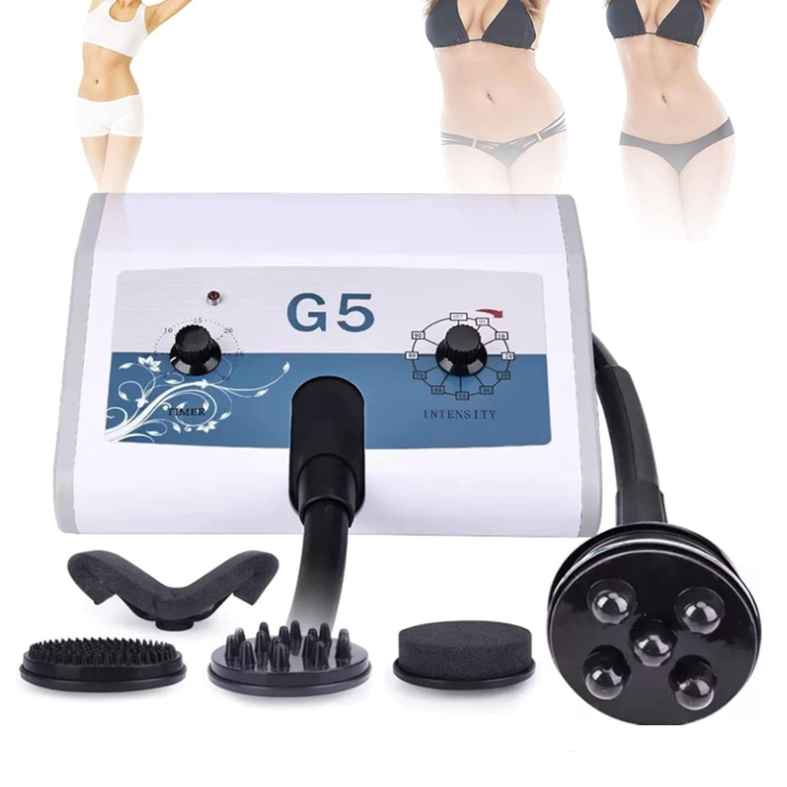Massager Dimagrante Elettrico G5 Ad Alta Frequenza, Massaggiatore A Vibrazione G5, Massaggiatore Per Modellare Il Corpo Ad Alta Frequenza, Con 5 Teste Di Massaggio
