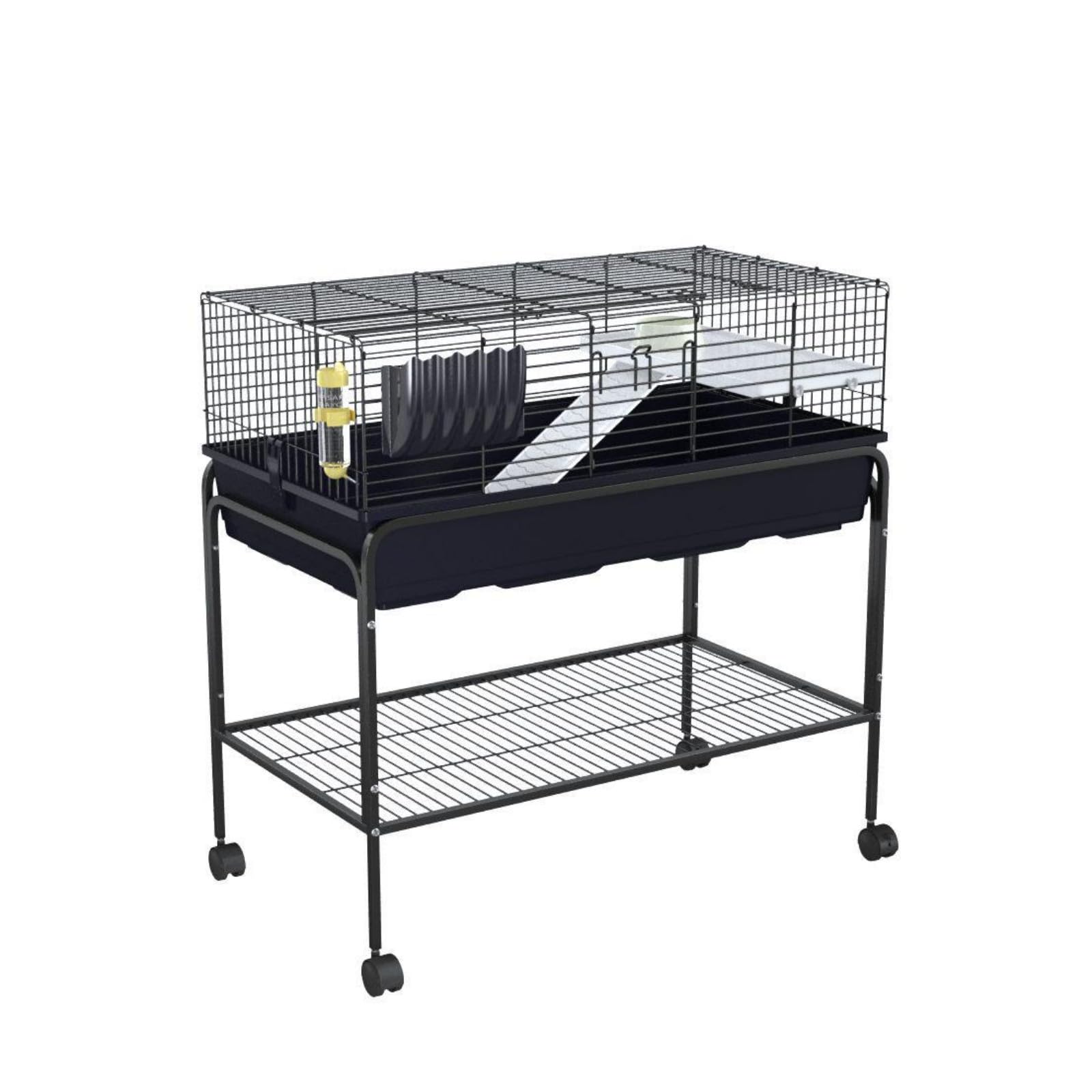 Garvee Hamsterkäfig-Set mit herausnehmbarem Aufbewahrungsregal, Meerschweinchenkäfig mit 3 Zubehörteilen, Rattentierkäfig für Chinchilla, Eichhörnchen, Rennmäuse, Igel, Hamster, Meerschweinchen
