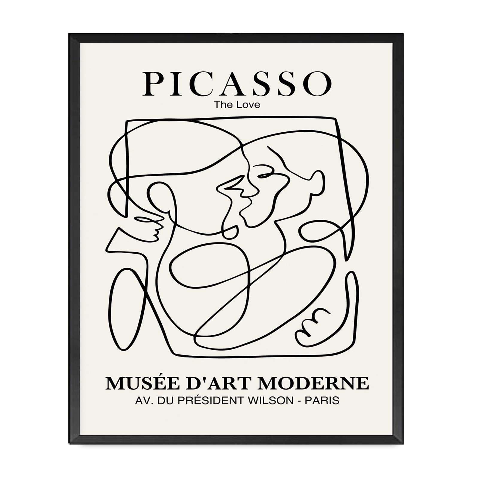Amazon.com: Canvas Art Poster Picasso The Love Print One Line Art