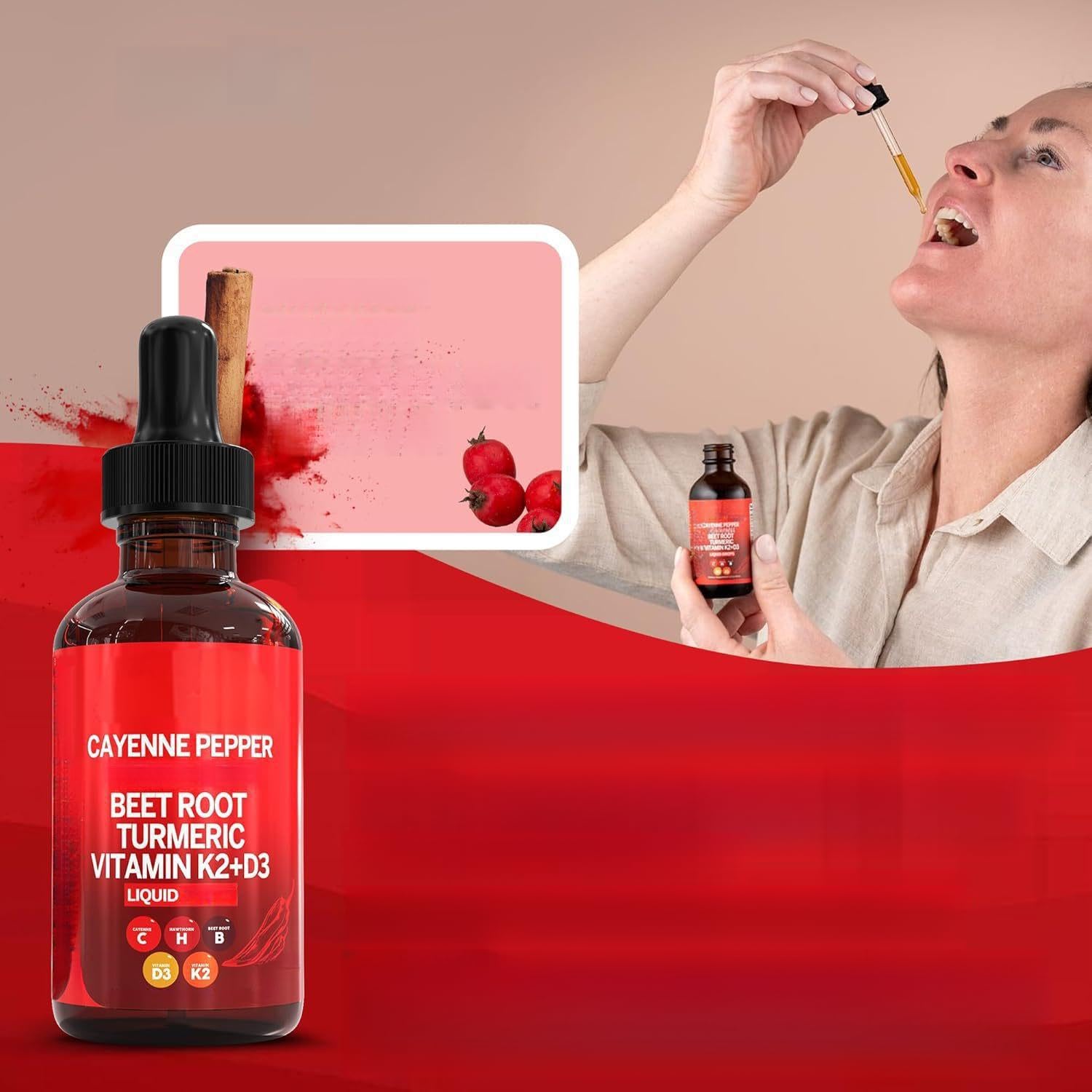 Chili-Pfeffer-Extrakt-Komplex mit Weißdorn, Rote Bete und Curcumin, biologisch, vegan, gentechnikfrei, glutenfrei