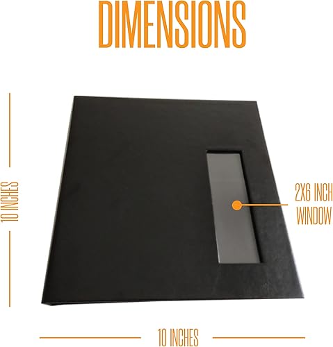 Miniatura 10 de Photo Booth Nook Álbum de recortes con bolígrafos de gel (1 unidad)  Diario de álbumes de recortes con cubierta de cuero  40 páginas negras, ranura