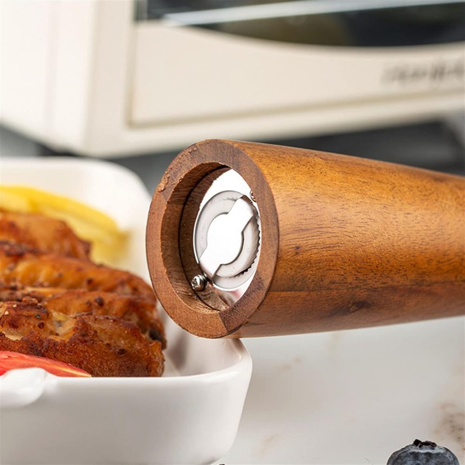 Młynek do pieprzu 20 cm drewniany młynek do pieprzu ręczny młynek do pieprzu domowy regulowany zestaw butelek do mielenia soli morskiej kuchnia gotowanie narzędzia do grillowania blender