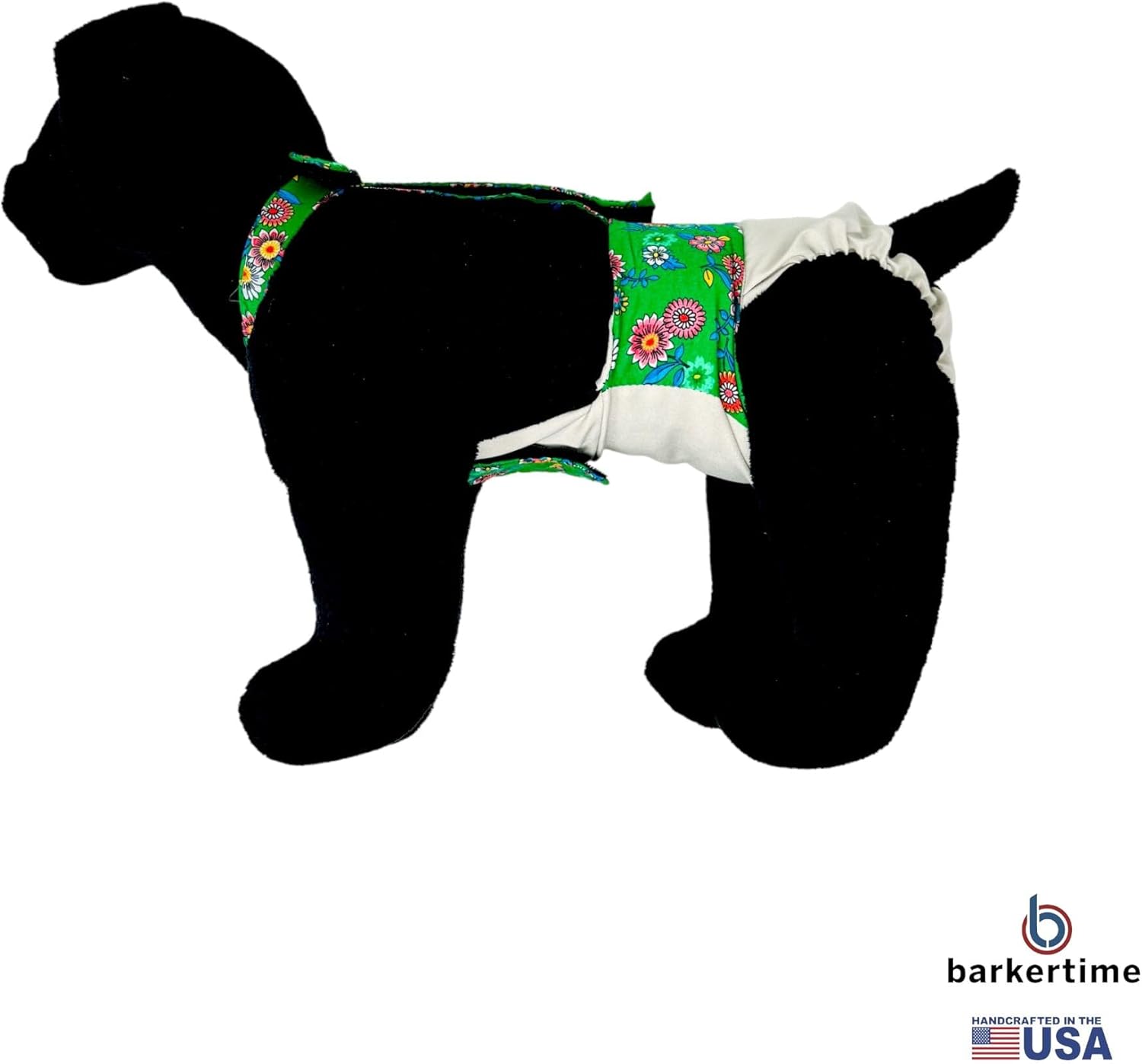 Emerald Petal Dance Dog Diaper Overall, S, Without Tail Hole - Made in USA