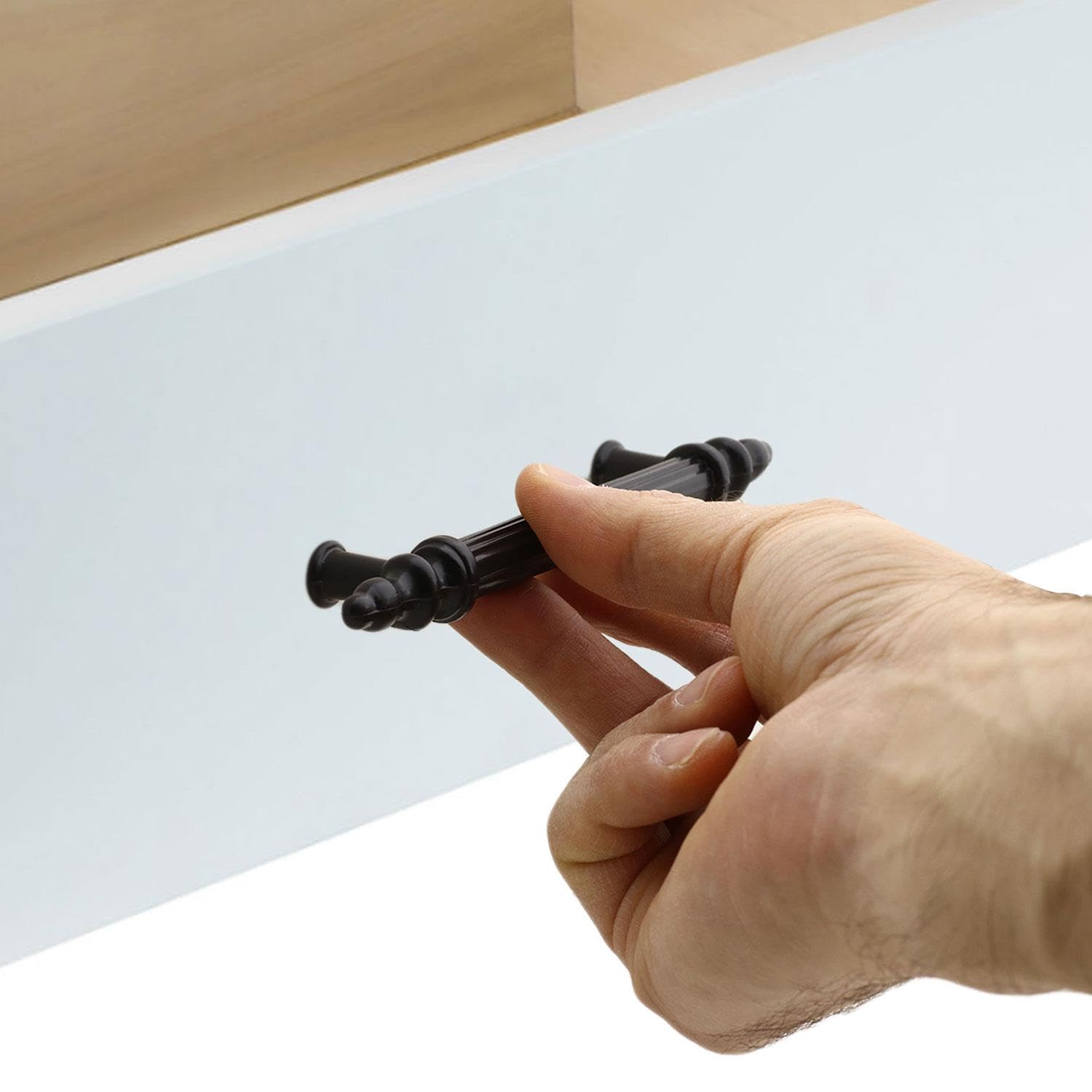 20 ADET (SERT PLASTİK) Polavit 96 Mm Siyah Mobilya Mutfak Çekmece Dolap Dolabı Kulpu Kulbu Kulpları