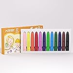 MASSRT Triangle Jumbo Toddler Crayons 12 Count, Non Toxic Unbreakable Crayons, Easy-Grip Washable, Safe Coloring Gifts for Babies and Children