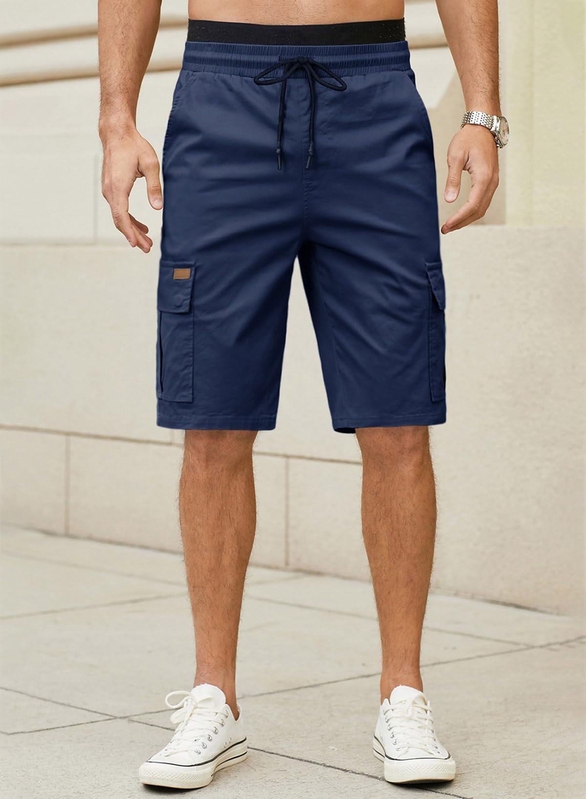 JMIERR Pantaloncini Uomo Sportivi Estivi Cotone Casual con Tasche