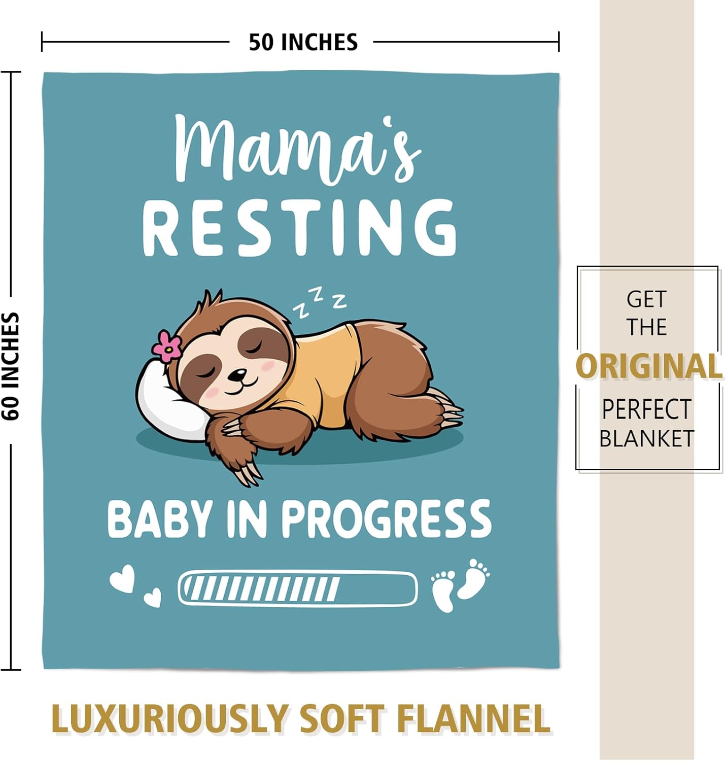 Valentines New Mom Gifts for Pregnant Women, Pregnancy Gifts for Expecting Mom, Funny Maternity Blanket Gift for Mama to be, First Time Moms, Mothers Day Birthday Gift for Pregnant Women, 60'' X 50'' - Image 7