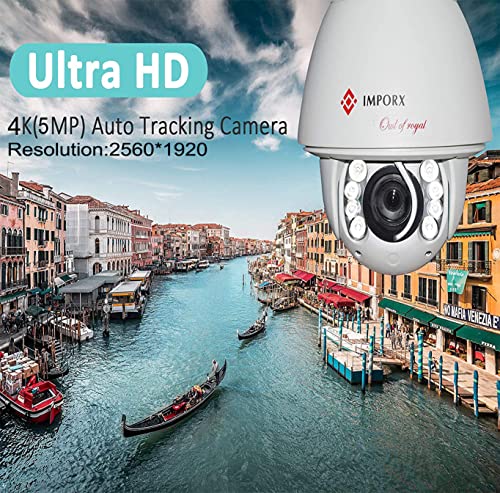 Imporx 30X 5Mp Auto Tracking Ptz Ip Camera, 30X Optical Zoom 1536P Full Hd Camera, H.265 High Speed Outdoor Camera, Support Micro Sd Card And P2P, 500Ft Night Vision, With Fan Heater And Wiper #TOP3