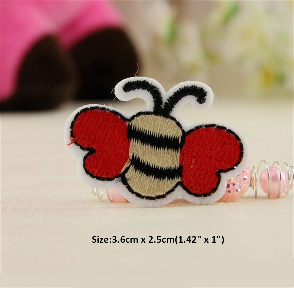 Parches De Abeja Para Bordado, Pegatinas De Hierro En Oro Y Rosa, Para