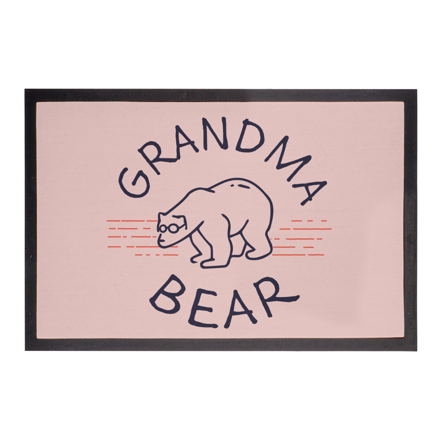 Paillasson rose Fabulous Grandma Bear tapis entrée animaux polaires 60x40