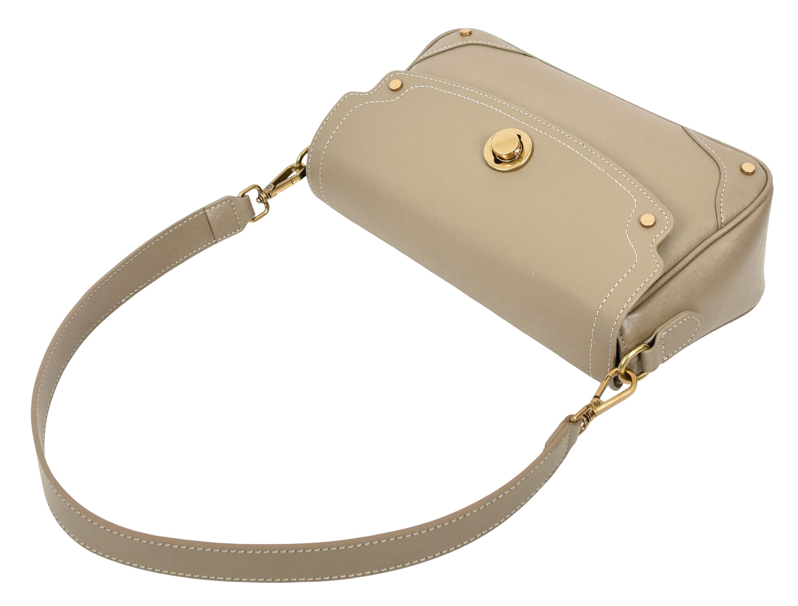 A1 FASHION GOODS Marley - Borsa a tracolla in pelle, da donna, con patta e tracolla regolabile, chiusura a torsione e tasche multiple