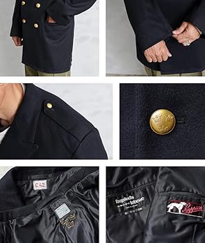 Amazon | 実物 デッドストック スウェーデン軍 ダブルブレスト ウール