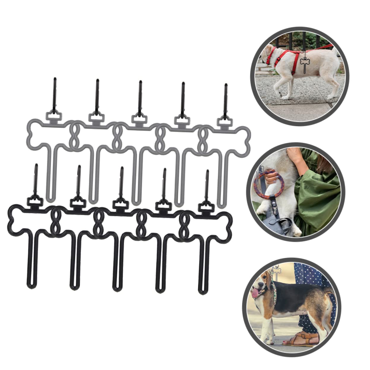 Kisangel 5 Sätze Teiliges Hundekotbeutelhalter Tragbare Clips Zur Befestigung Von Kotbeuteln Einfache Handhabung Für Stressfreies Gassigehen Schwarz 10 Stück * 5