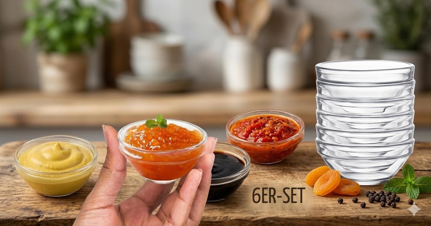 New Schälchen Snack Bowl Dipschalen Dip Schälchen Schalen Servierschalen Set Mini Marmelade Glasschälchen Dessert Glasschüssel Glas Bowle Set Servierschale Tapas Schalen 6cm (stück, 84, Mini Bowl)