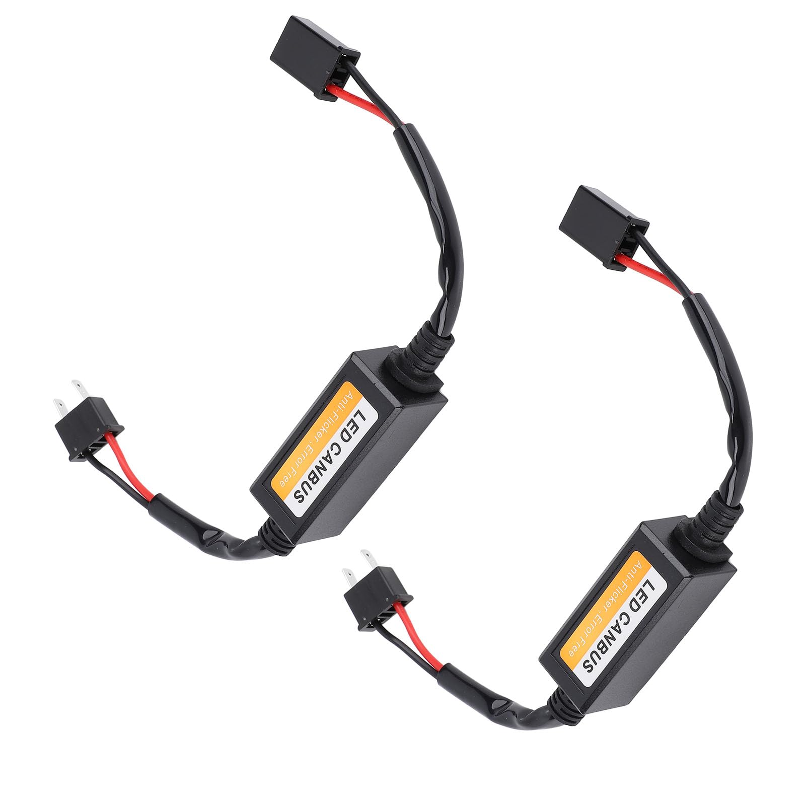 Decodificatore Faro LED H7 da 2 Pezzi, Decodificatore Errore Canbus Plug and Play Anti-sfarfallio Resistente All'acqua con Connettori AMP, per Modelli Faro H7