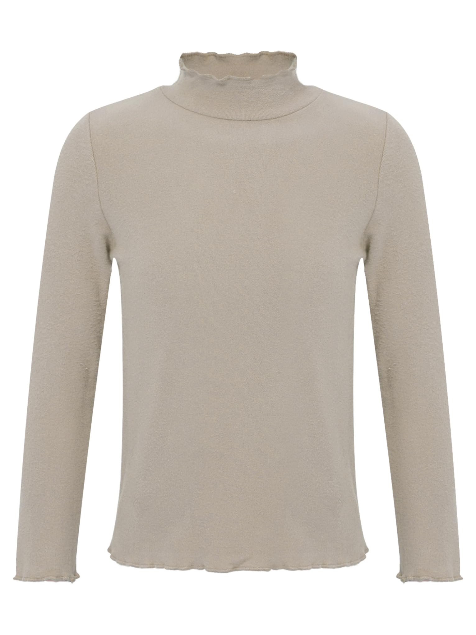 Jan Jean Kids Girls Boys Pullover Tops Undershirts Slim Fit Basic Layering T Shirt Long Sleeve Tees Plain Tunic Blouse Khaki 2-3 Years