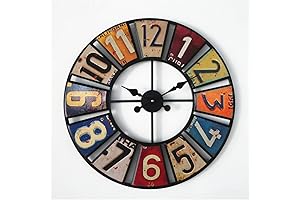 4Packs 24 Inch Retro Outdoor Garden Wall Clock - Iron Waterproof Silent...