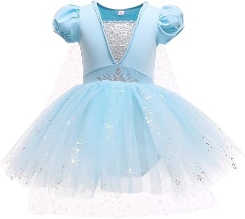Leotardos de princesa para niñas con falda de ballet y tutú para Halloween, Navidad, fiesta de cumpleaños, vestido elegante