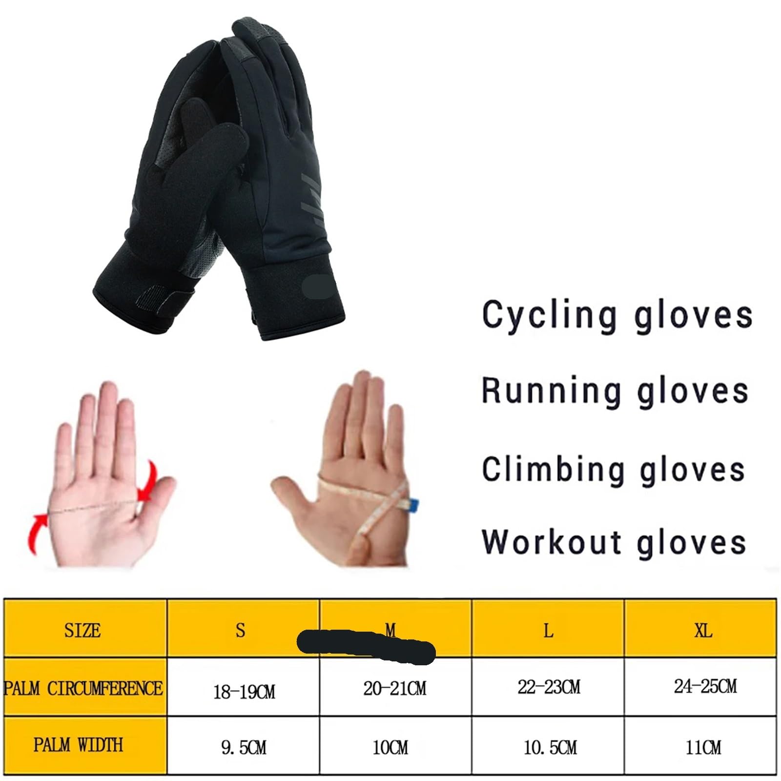 Guanti da ciclismo invernali uomo bicicletta antivento impermeabili in pile termico invernale for cuscinetti per Sci