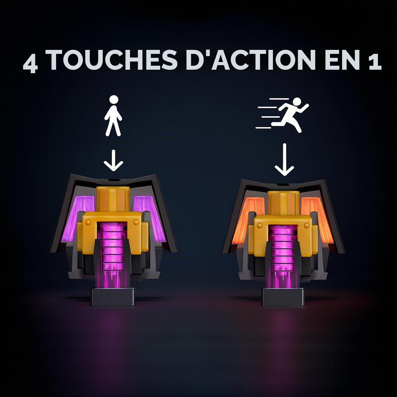 FOXMM x MCHOSE Ace68 HE Clavier Gaming 65% RGB Filaire, Rapid Trigger 8000Hz, Switch Magnétique à Effet Hall Ice Blue Esports, Course Ajustable Ultra Précision 0,005 mm, pour Jeux FPS, Noir