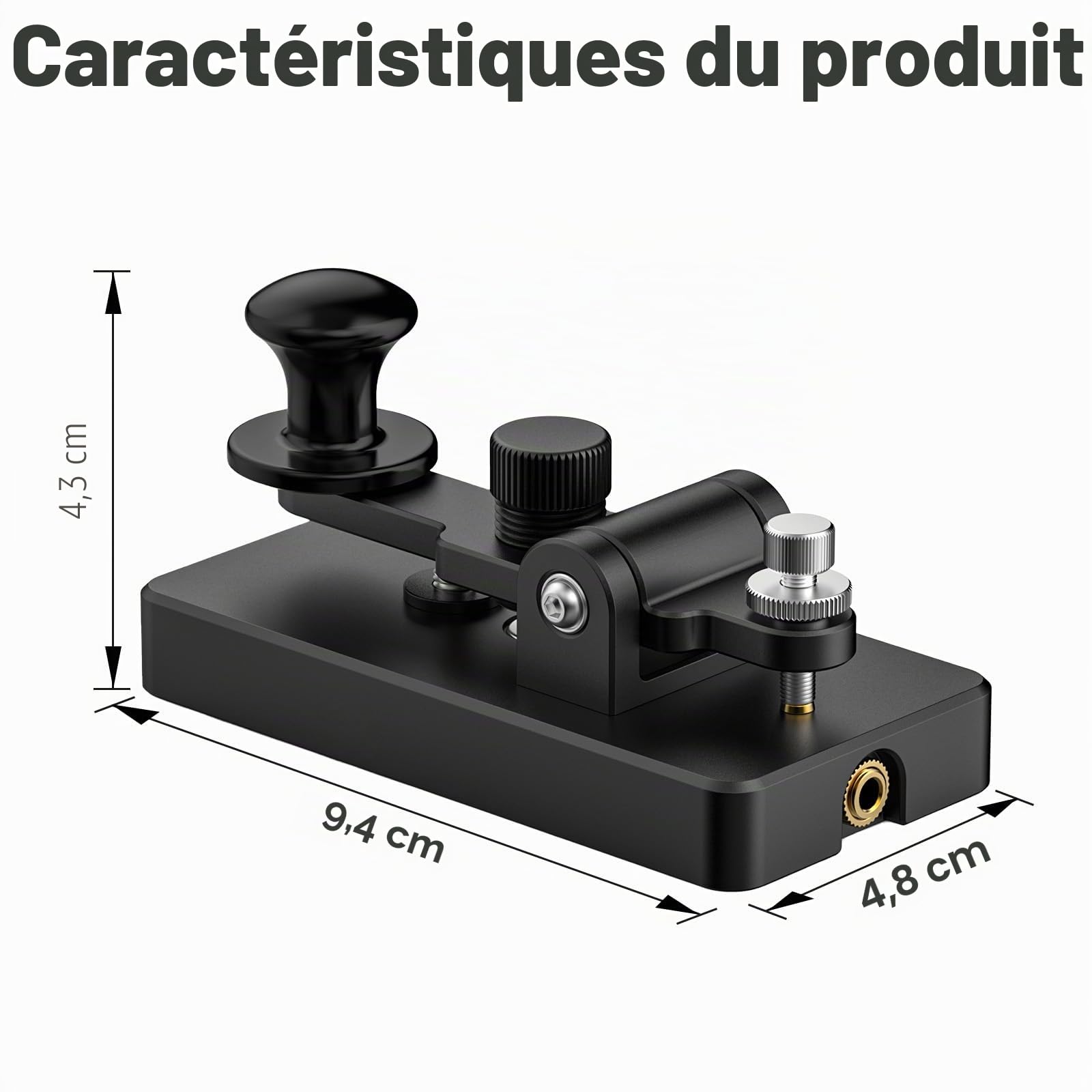 Putikeeg CW Clé Morse Télégraphique - Transmetteur de Code avec Manipulateur